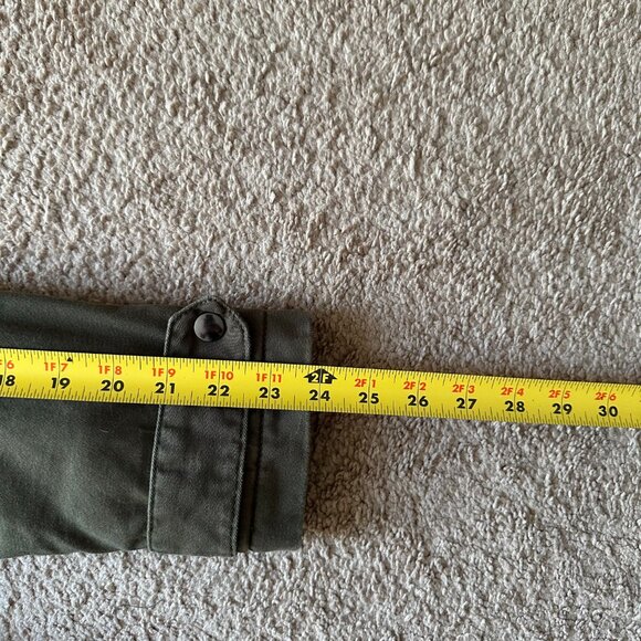 Express Jacket Womens Extra Small Full Zip Notch Green Cotton Fleece Lined - Picture 10 of 13